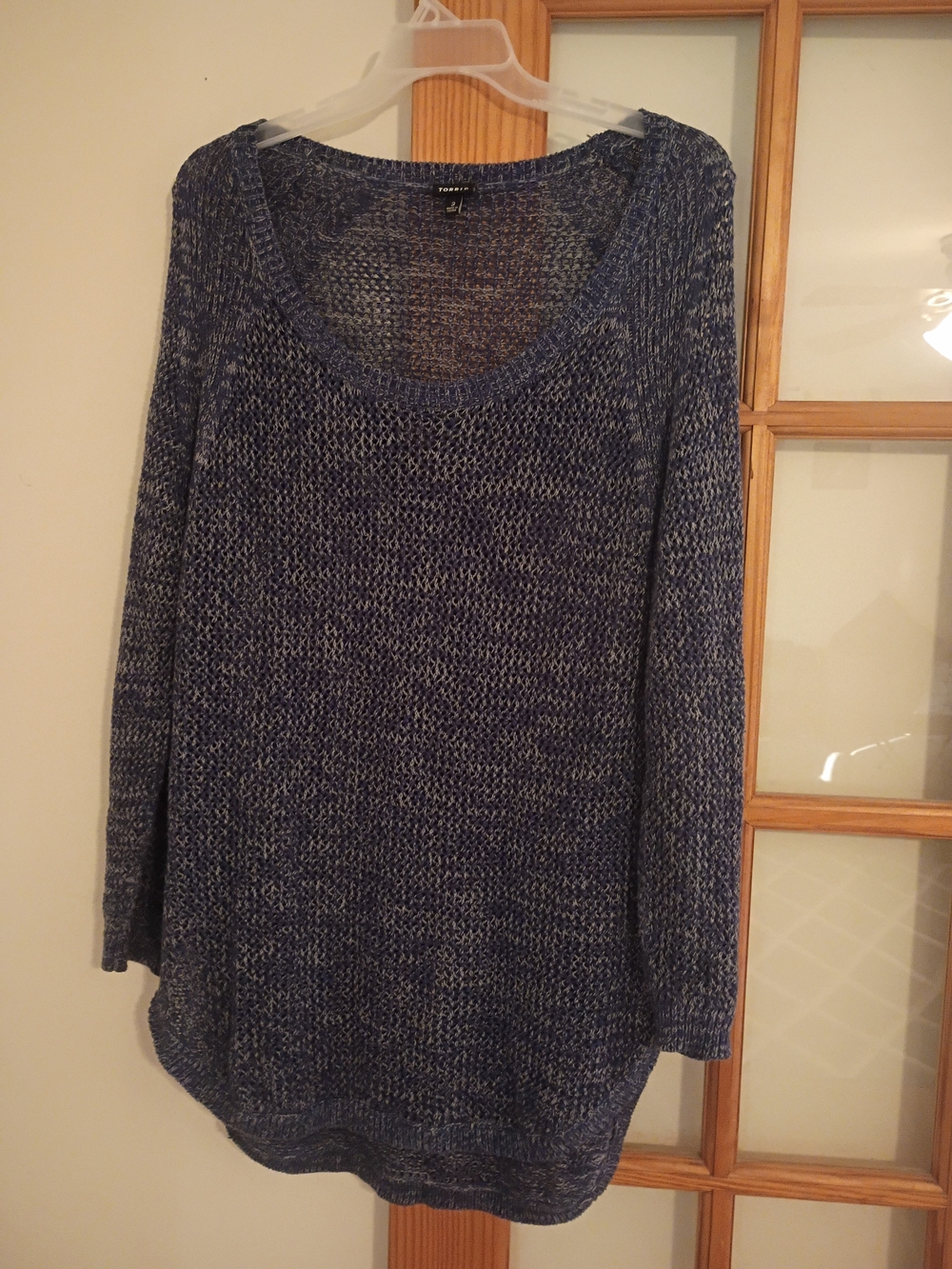 torrid Blue Marled Scoop Neck Knit Sweater